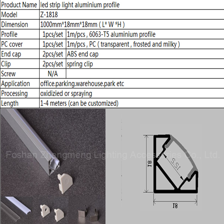 Corned LED Aluminum Profile Flexible Strip Lights LED Aluminum Profile