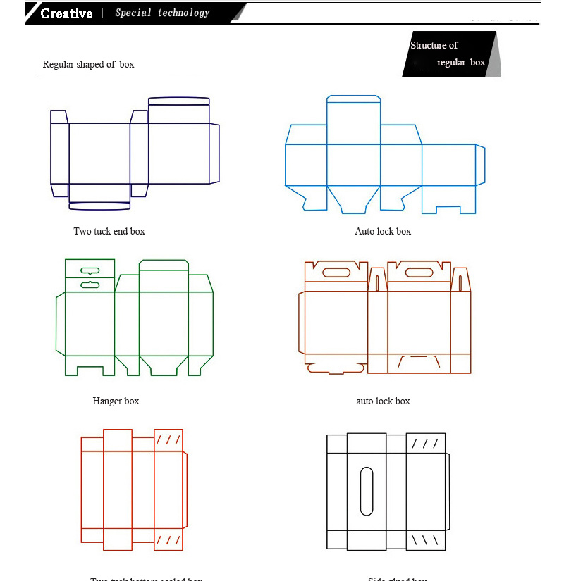 Double Tuck End White Paperboard Cosmetic Box