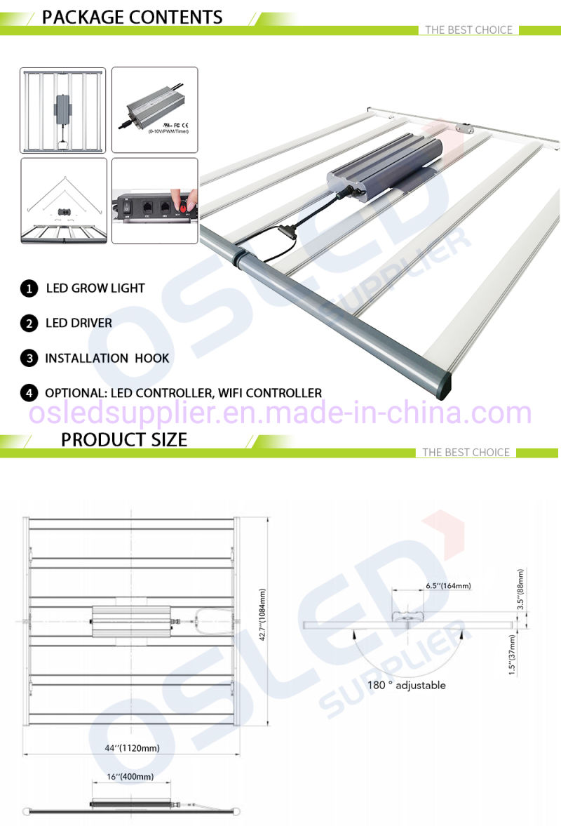 640 Watt LED Grow Light with Samsung Chip & Sosen Driver, Grow Lights for Indoor Plants Full Spectrum 220W Sunlike for Veg Flower Indoor Plants