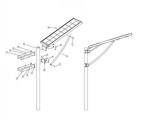 IP65 Outdoor Waterproof LED Lamp 15W Solar Street Light