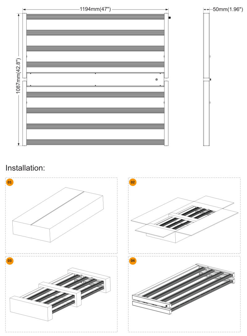 1000W Full Spectrum LED Grow Lights for Medical Plants and Hydroponics Indoor Plants