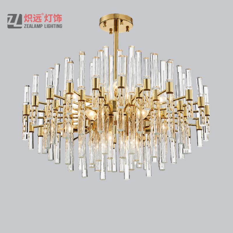 Zhongshan Lighting Factory Indoor Crystal Rod Chandeliers for Hotels (ZLA065P)
