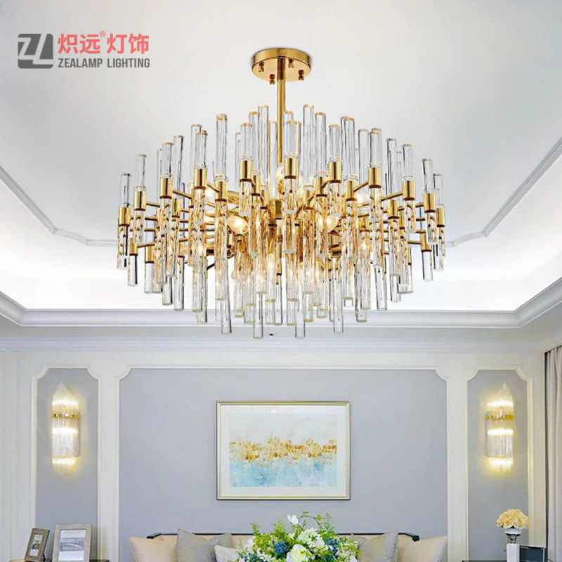 Zhongshan Lighting Factory Indoor Crystal Rod Chandeliers for Hotels (ZLA065P)