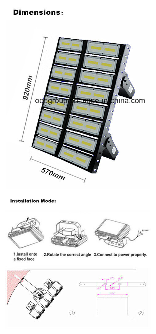 IP67 5 Years Warranty Stadium Light 1000W LED Stadium Light Reflector LED 1000W