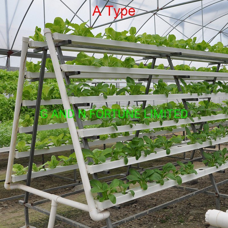 Hydroponics Nft System with Holes Kits Vertical Hydroponic Growing Systems PVC Tube Plant Vegetable