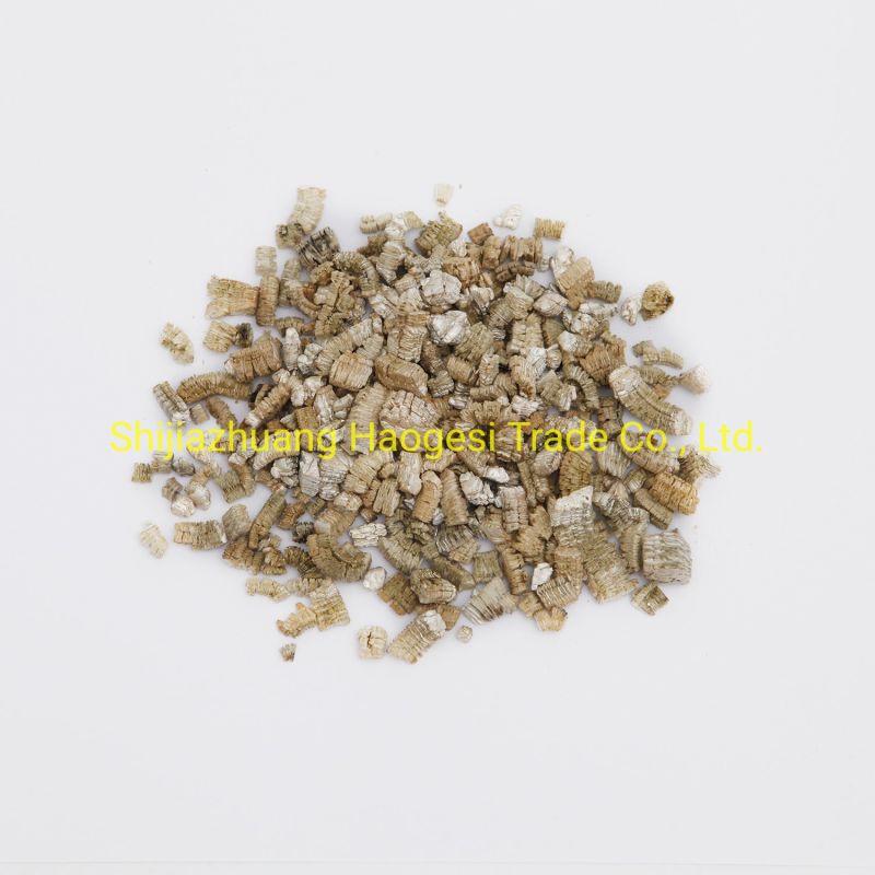 Professional Factory Manufacturing Expanded Golden and Silvery Vermiculite for Horticultural Fertilizer Soil Improvement