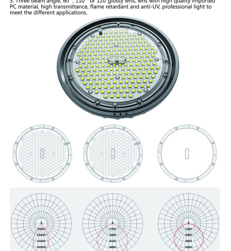 High Power 150W UFO LED High Bay Industrial Light