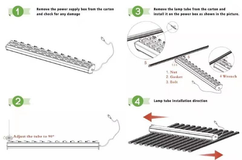 Full Spectrum Horticulture Plant Lights for Indoor Plants, 720W Medical Plant Commercial LED Grow Light Bar