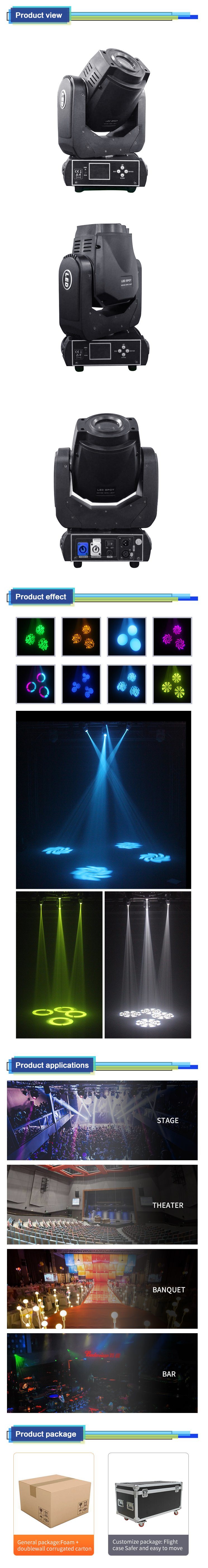 60 Watts Moving Light 60W LED Spot UV Light LED Moving Head Lights