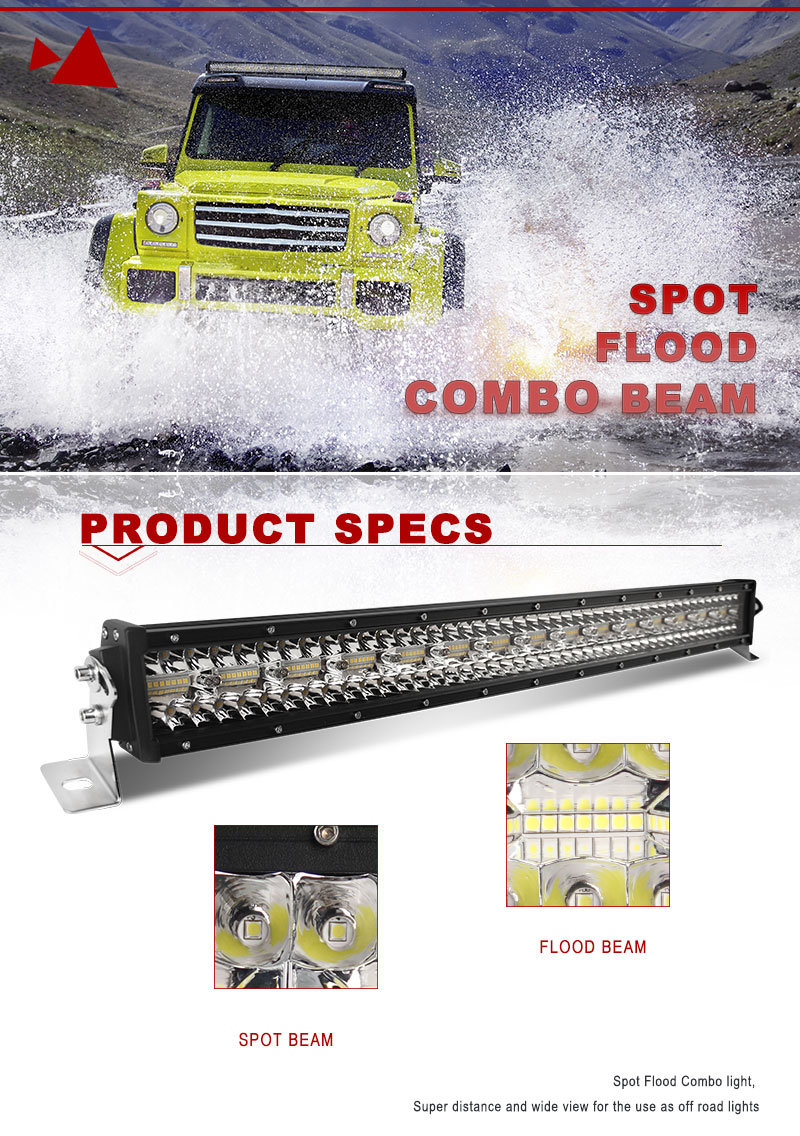 52" LED Combo Light Bar, off Road 4X4 SUV ATV UTV 3 Row LED Light Bar 22" 32" 42" 50" 50 Inch LED Light Bar