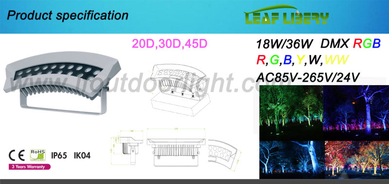 LED Ring-Shaped Tree Lights, Pole Lights, Outdoor Waterproof Tree Lights, Tree Lights 18W36W Colorful RGB Spot Tree Lights