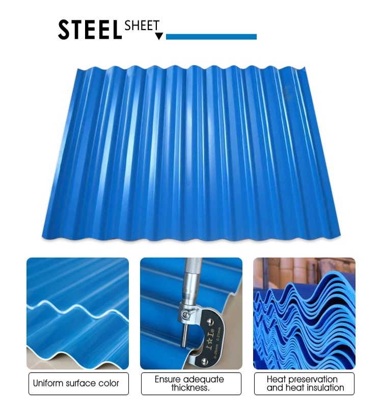 SGCC Dx51d Gi Corrugated Plastic Roofing Sheets for Greenhouse