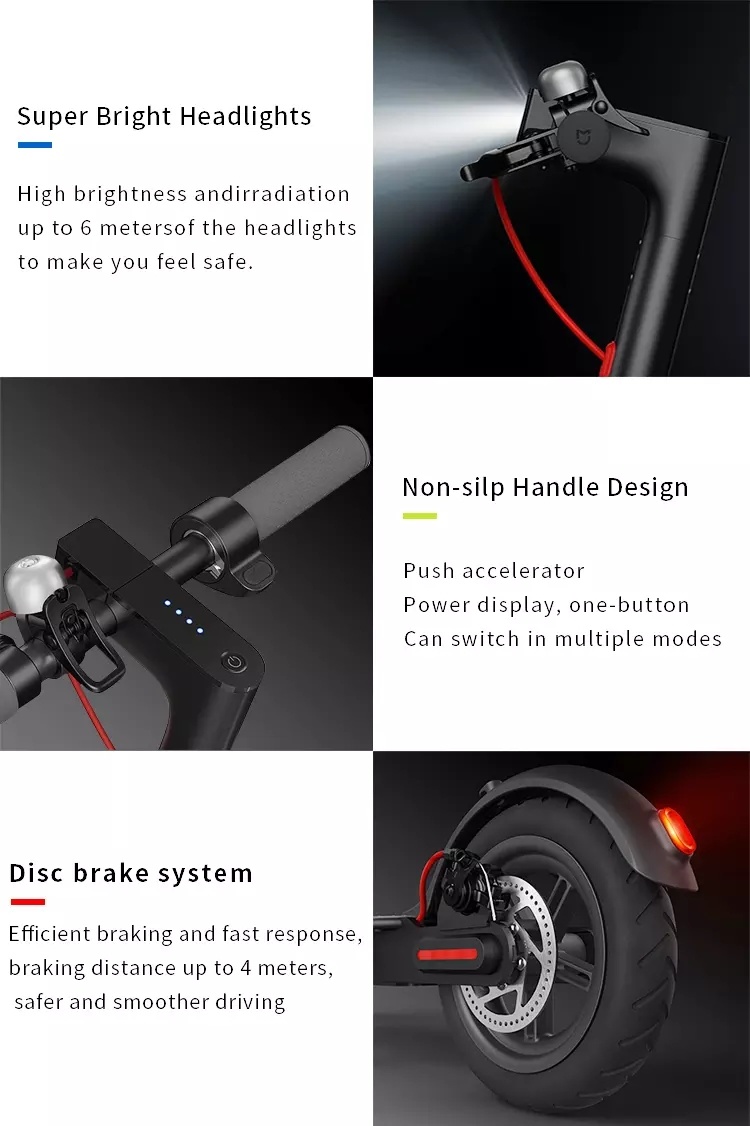 LED Lights Slef-Balancing Scooter Electric Scooter Foldable Mobility Scooter