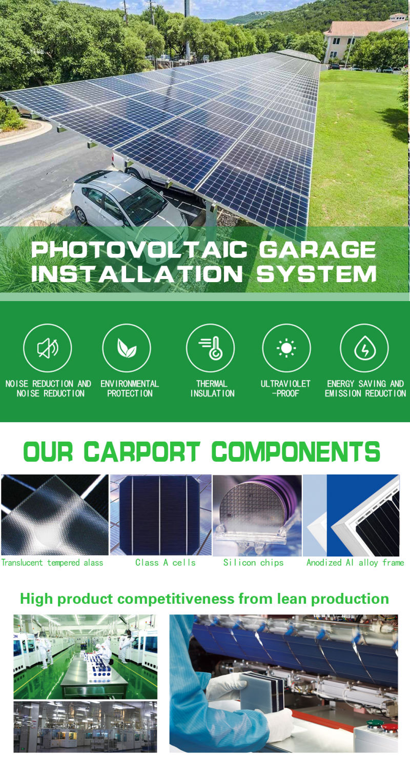 Car Parking Commercial Photovoltaic Commercial Cantilever DIY Solar Carport