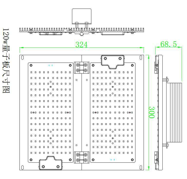 Full Spectrum 120W LED Grow Light LED Grow Panel for Indoor Flower Plant Seed Cultivation Hydroponics Grow Tent with UL