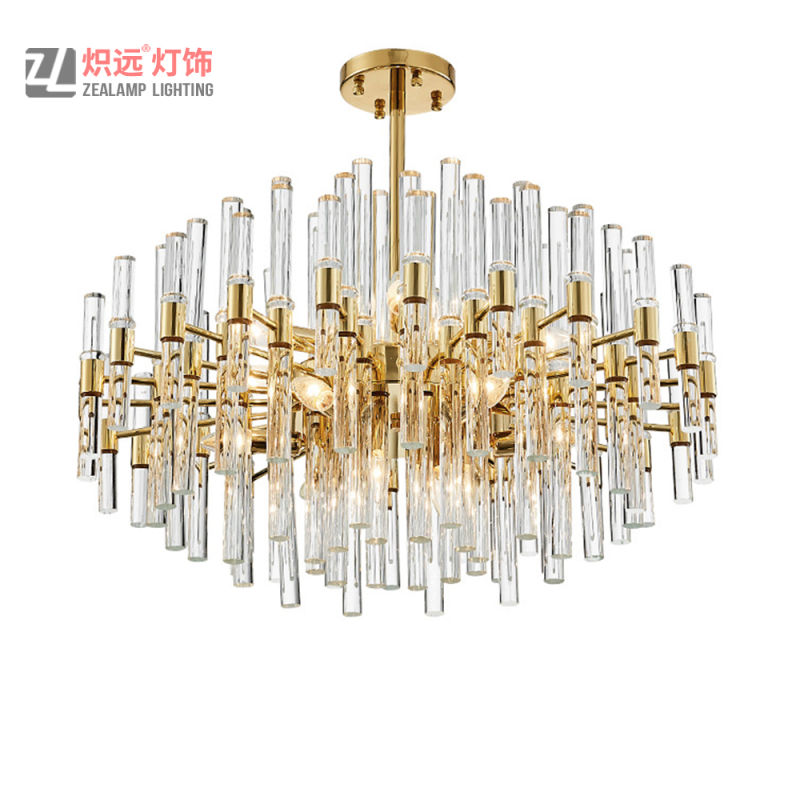 Zhongshan Lighting Factory Indoor Crystal Rod Chandeliers for Hotels (ZLA065P)