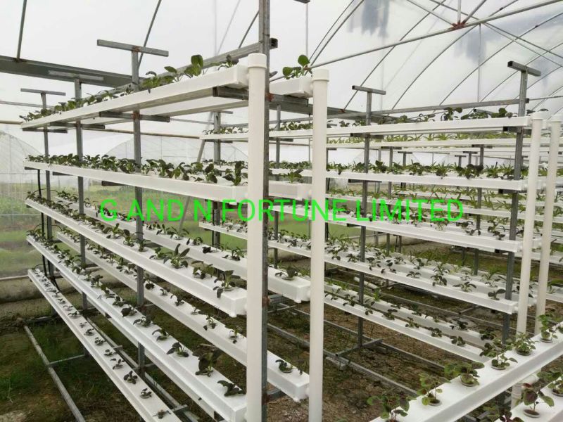 Hydroponics Nft System with Holes Kits Vertical Hydroponic Growing Systems PVC Tube Plant Vegetable