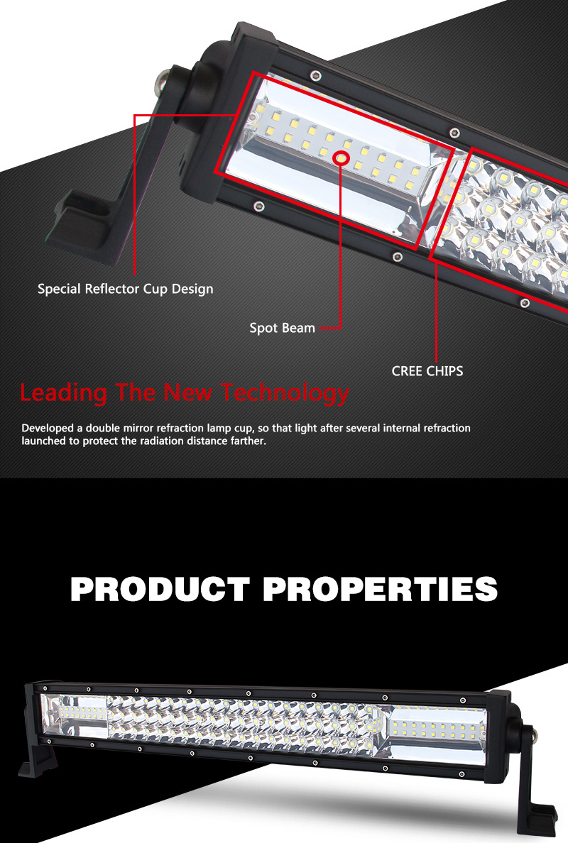 Triple LED Bar Lights Wholesale 405W 3 Rows LED Offroad Light Bar