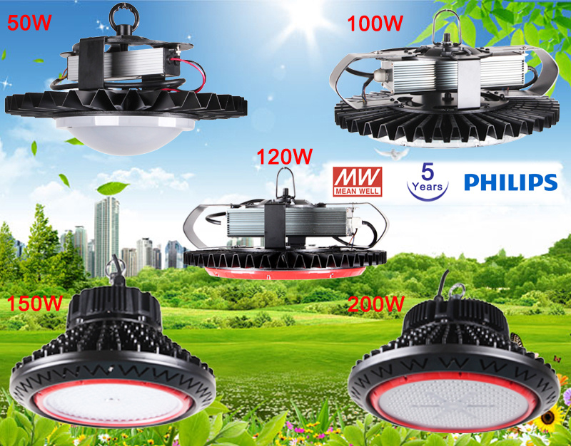 High Power Warehouse LED Industrial Lighting UFO LED High Bay Light