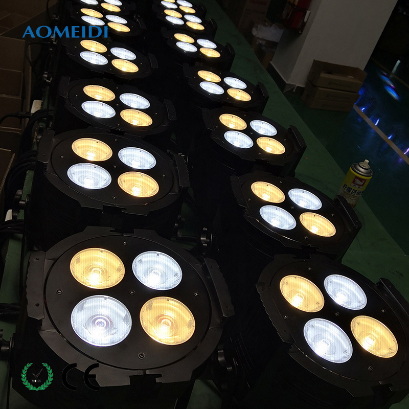 4X50W Warm White Cool White 2in1 DMX LED COB PAR Stage Wash Lights