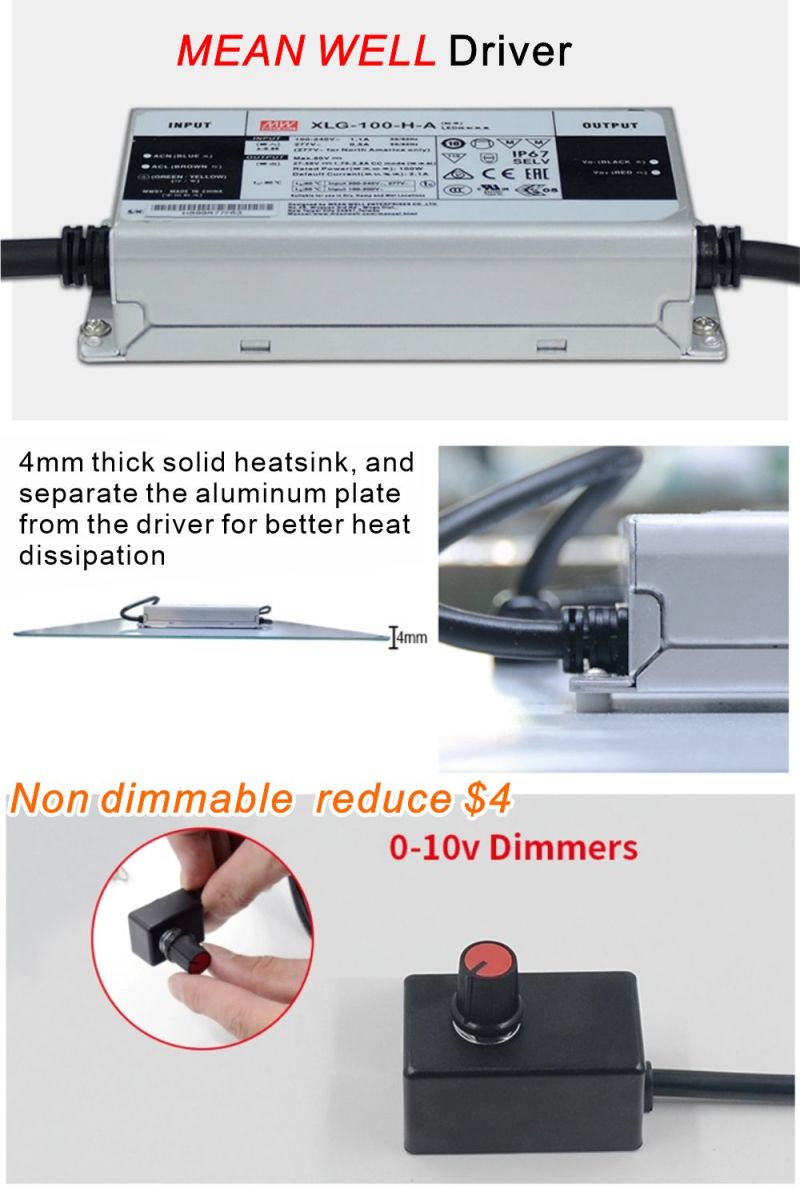 100W Qb Board Growlight Licht SMD Far Red UV IR King Bright Fluence Horticole 100W 110W 120W Full Spectrum Horticulture Plant Growth Quantum Grow Light LED