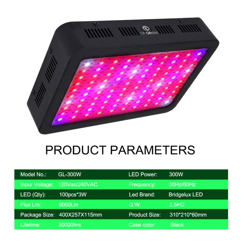 300 Watt 600 Watt 1000 Watt Full Spectrum LED Grow Light for Indoor Hydroponics Plants