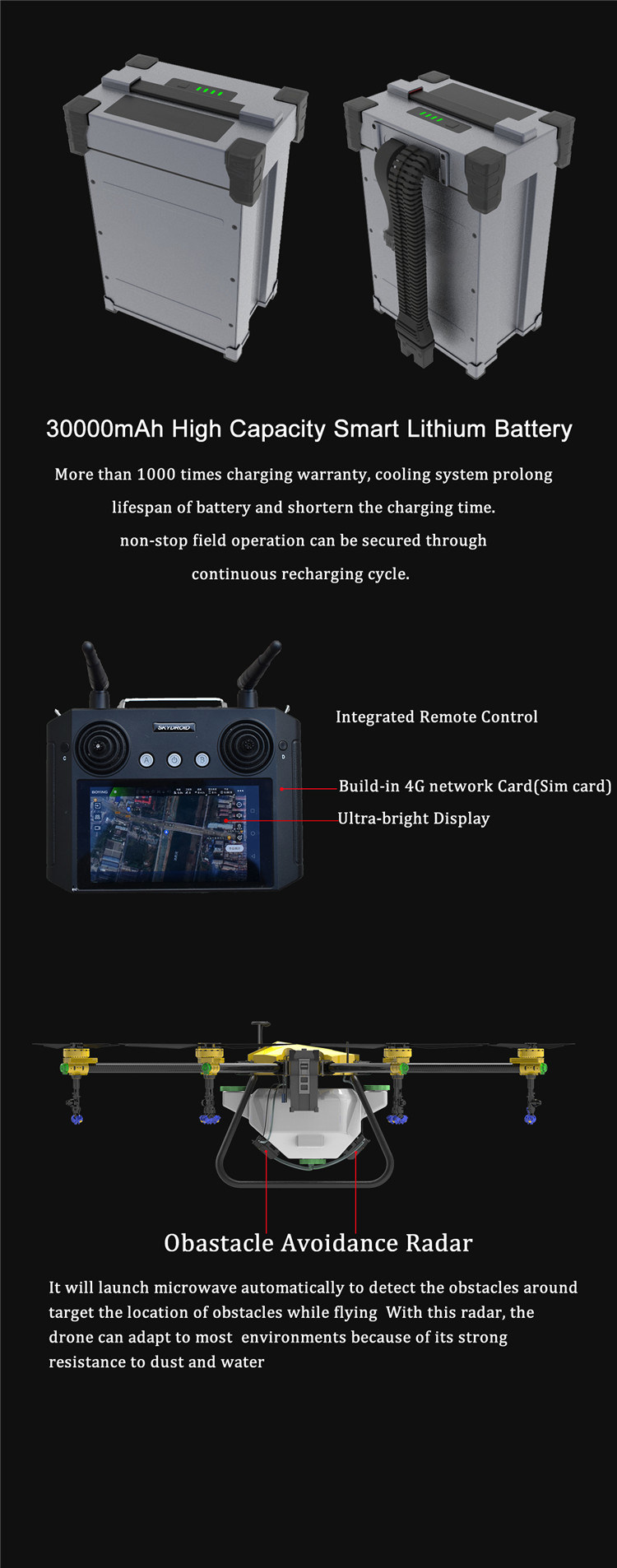 Agricultural Fumigation Drone/Uav/New Agricultural Technology