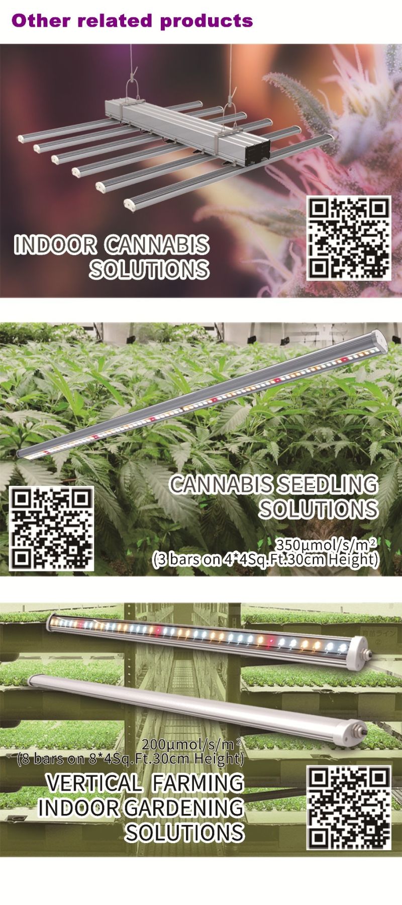 LED Plants Grow Lighting for Greenhouse and Indoor