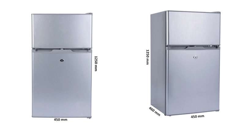 Bcd-108 Small Volume 12V Double Doors Top Freezer Solar Refrigerator