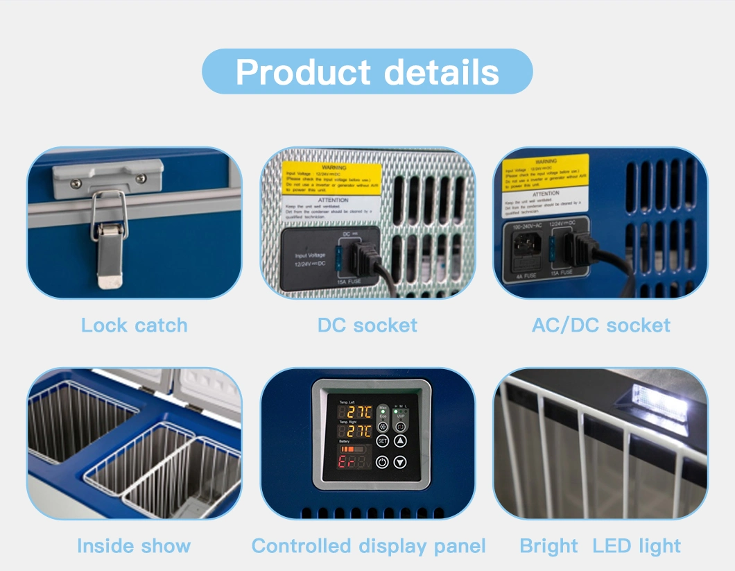 68L/85L/90L/112L/130L 12V DC Mini Compressor Solar Energy Power Freezer Refrigerator Fridge
