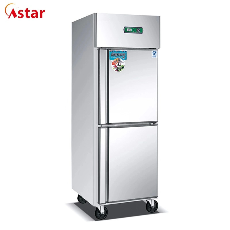 Auto-Defrost 430 Stainless Steel Commercial Upright Kitchen Refrigerator/Freezer