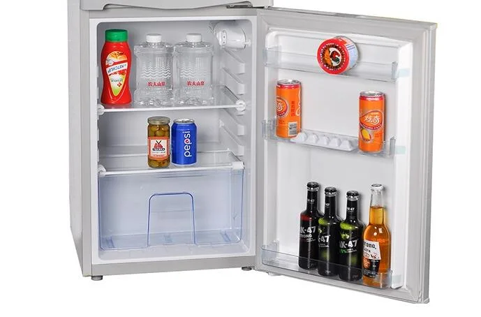 Solar Power Double Door Fridge DC Compressor 12V Upright Refrigerator