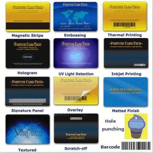 Membership ID Card with Gold or Silver Embossing Number/Letter