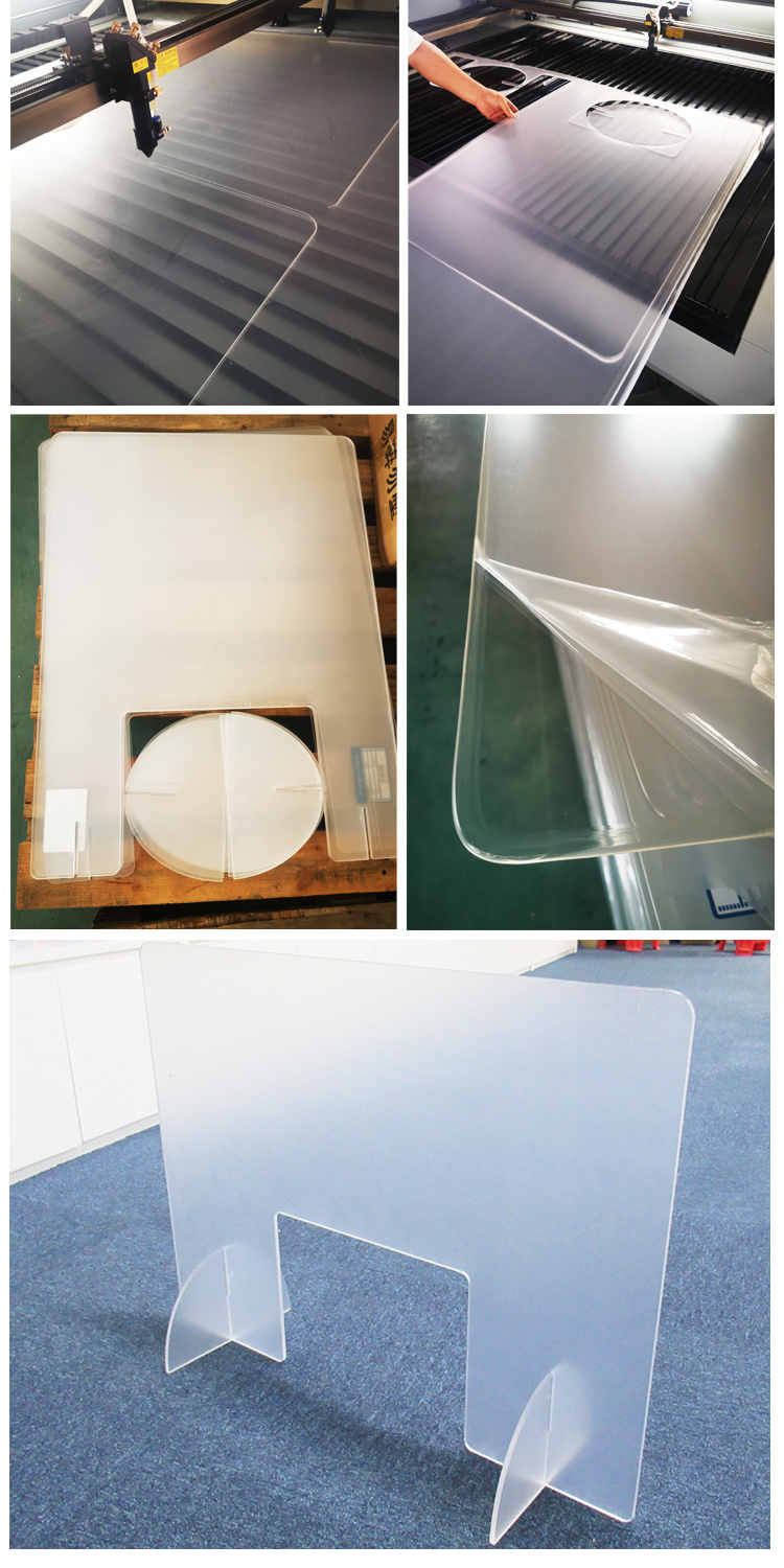 4mm Acrylic Table Sneeze Guard Clamp-Clear Plexiglass Shield