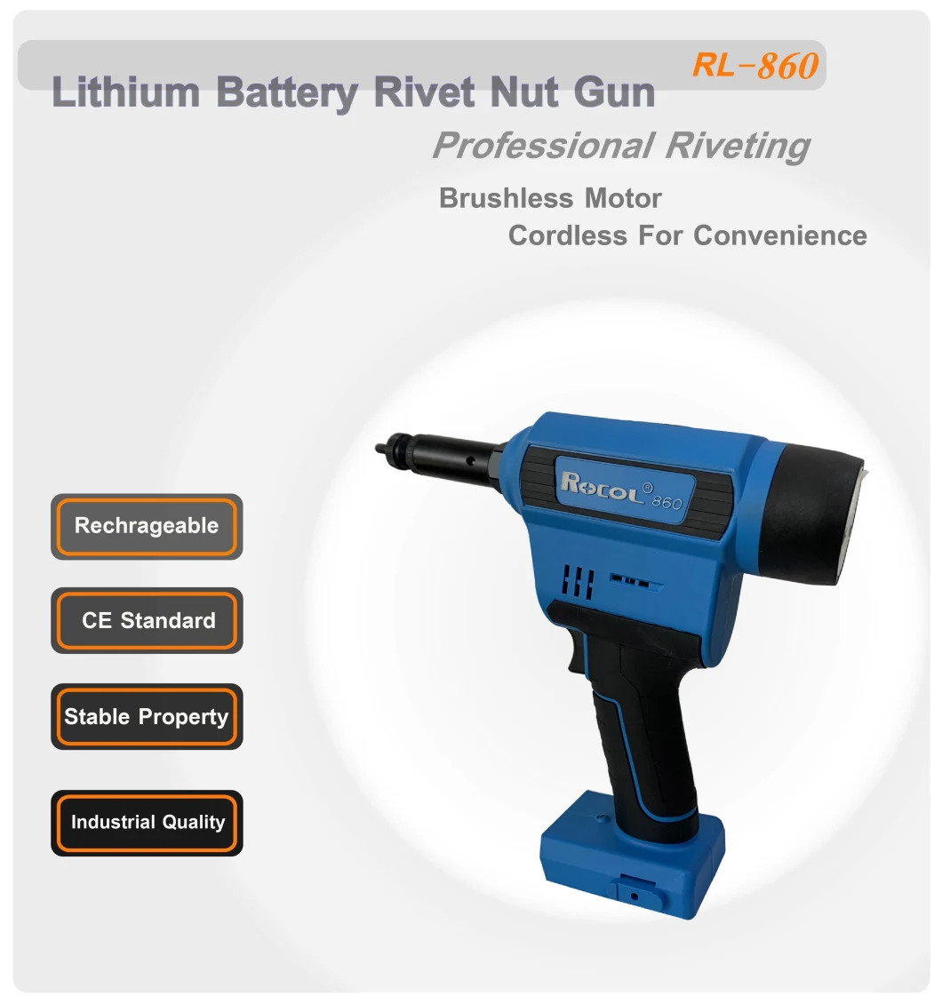 M3-M10 20kn Power Tool Battery Rivet Nut Gun