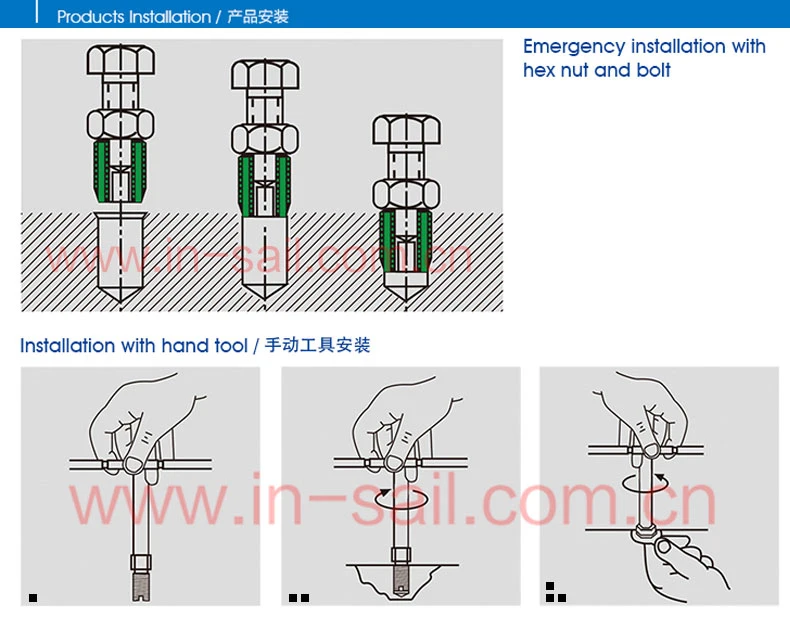 Steel Zinc Plated Threaded Insert Nuts for Furniture