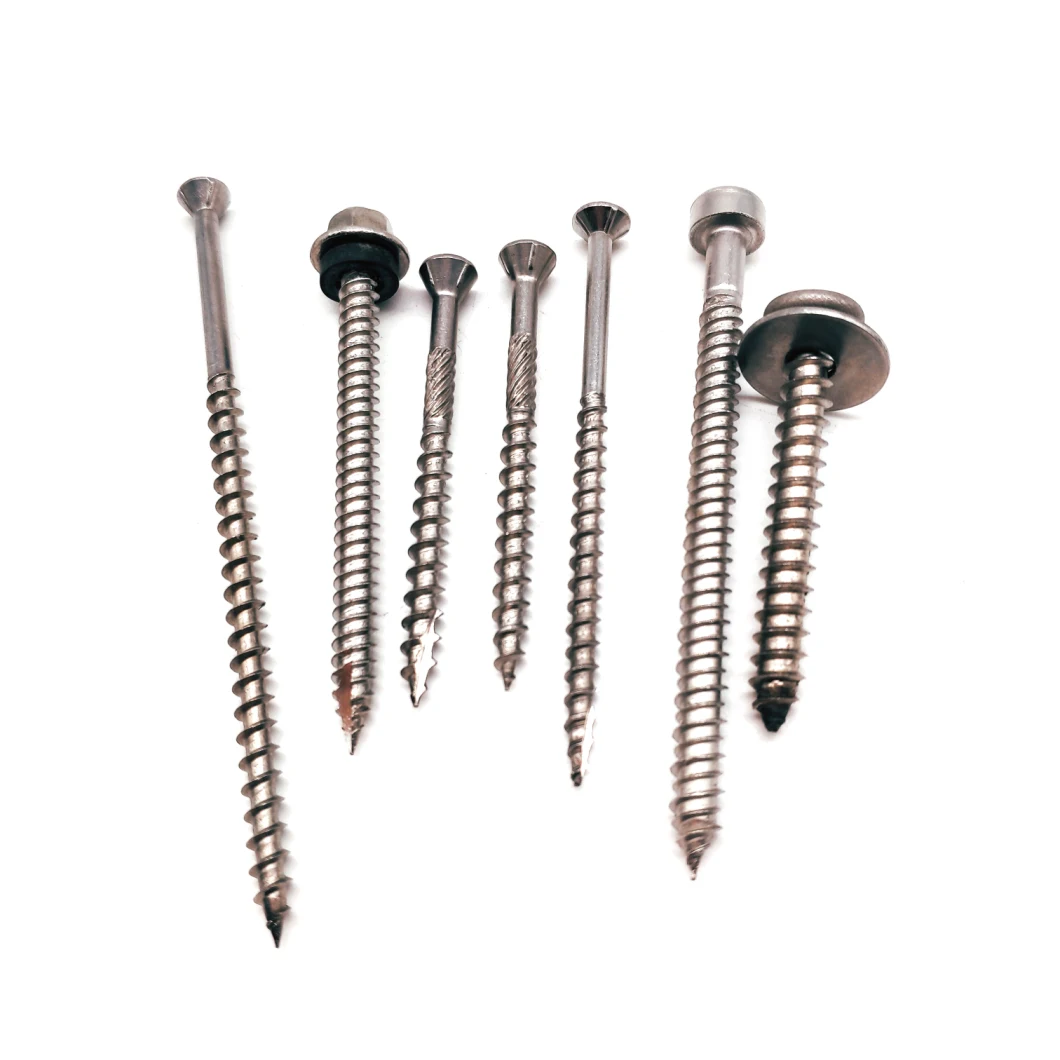 Stainless Steel 201 316 Torx Countersunk Knurled Shank Thread Cutting Self Tapping Screw with 4 Ribs