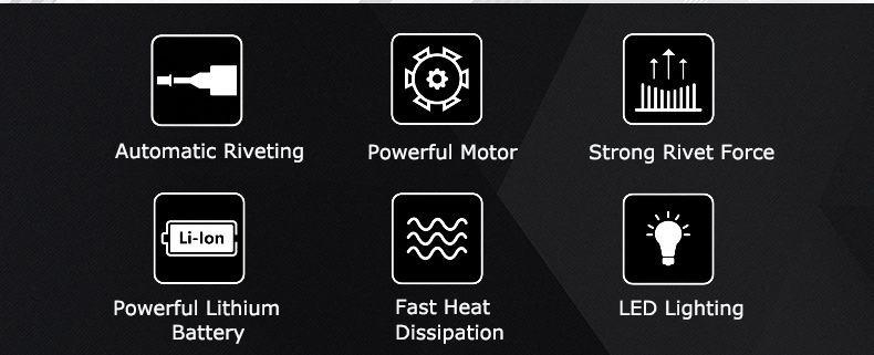 M3-M10 20kn Power Tool Battery Rivet Nut Gun