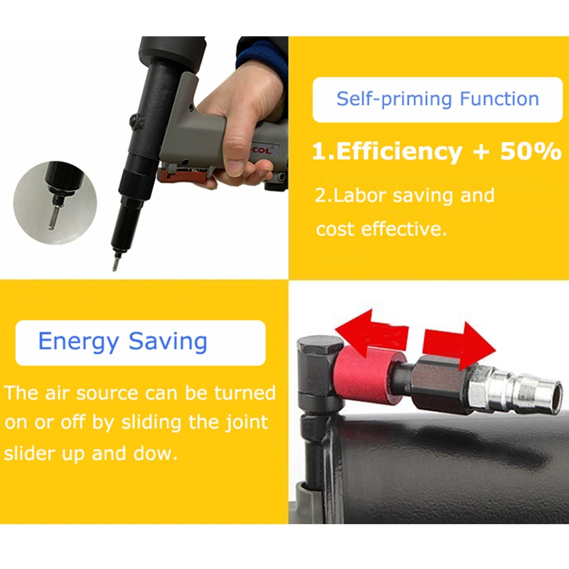 Energy Saving 4.0/4.8/6.4mm Pneumatic Riveter Pneumatic Rivet Gun