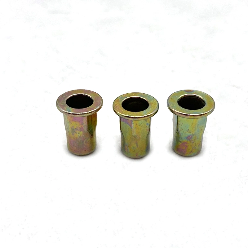 Flat Head Hex Body Aluminium Sheet Metal Carbon Steel Brass Cylindrical Rivet Nut