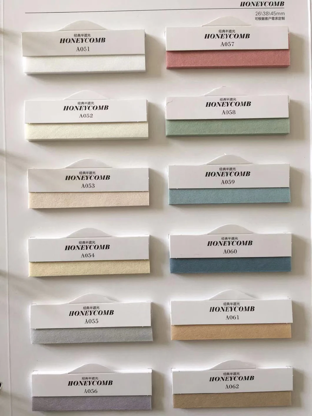 Wholesale Order 25mm Translucent Blackout 50%-100% Paper Sheer Sun-Proof Roller Blinds Honeycomb Blinds