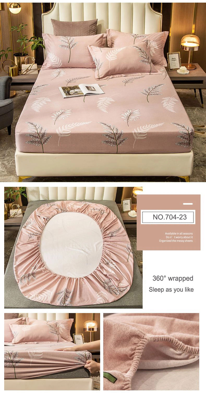 Fitted Cover Deep Pockets Stain Resistant Cotton Brushed Fabric for Khaki King Bed Linen