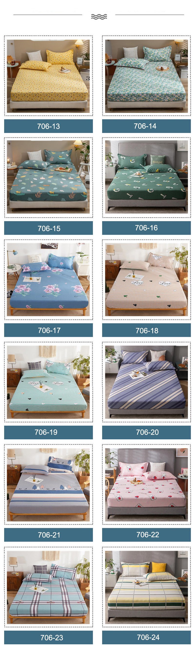 Hot Sale Stain Resistant Soft Fitted Cover Cotton Fabric for 4PCS King Bed Linen