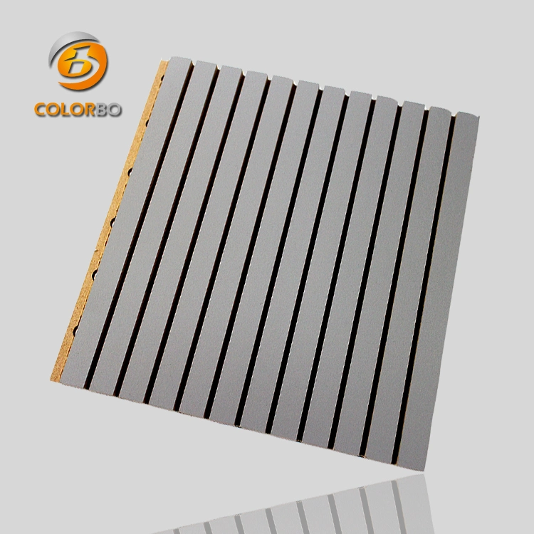 Grooved Wooden Timber MDF Core Sound-Absorbing Wall Panel