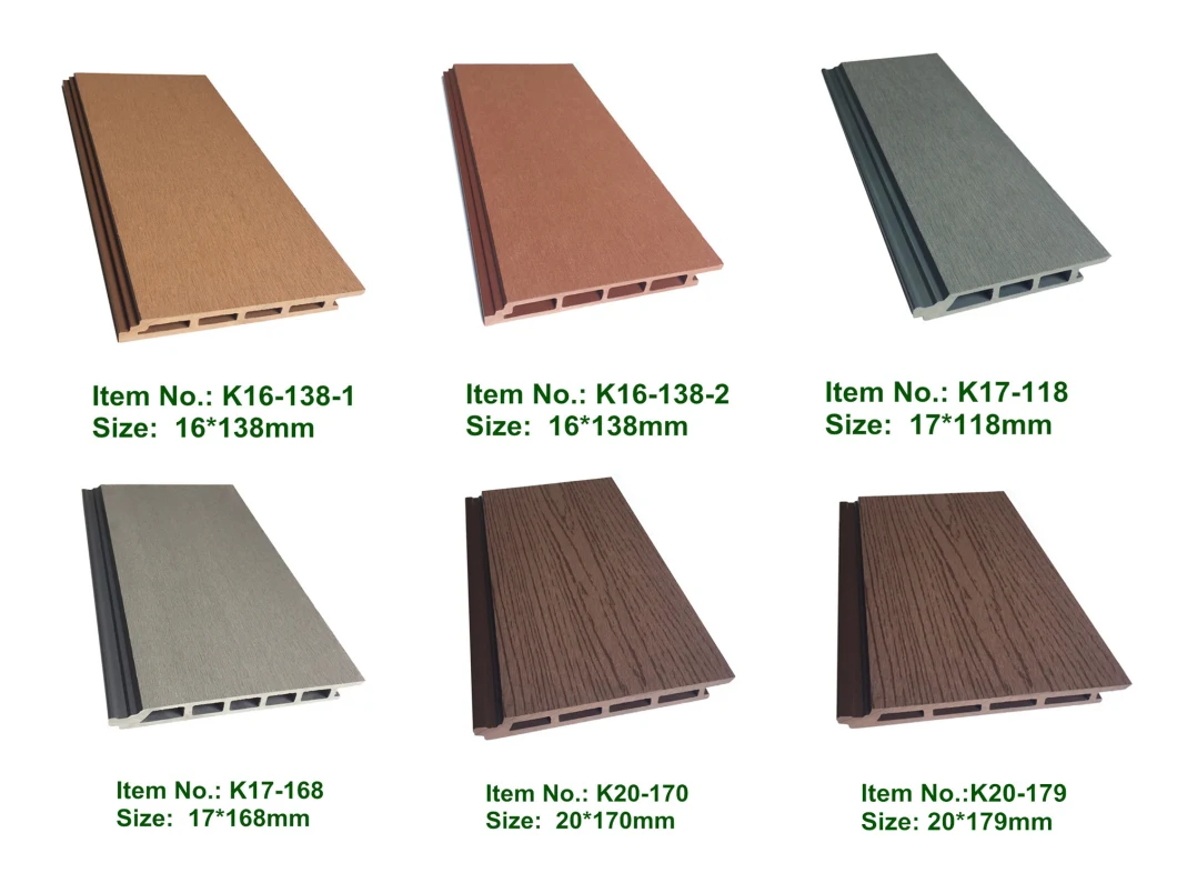 Outdoor Plastic Wood Composite Wall Cladding WPC Exterior Wall Panels