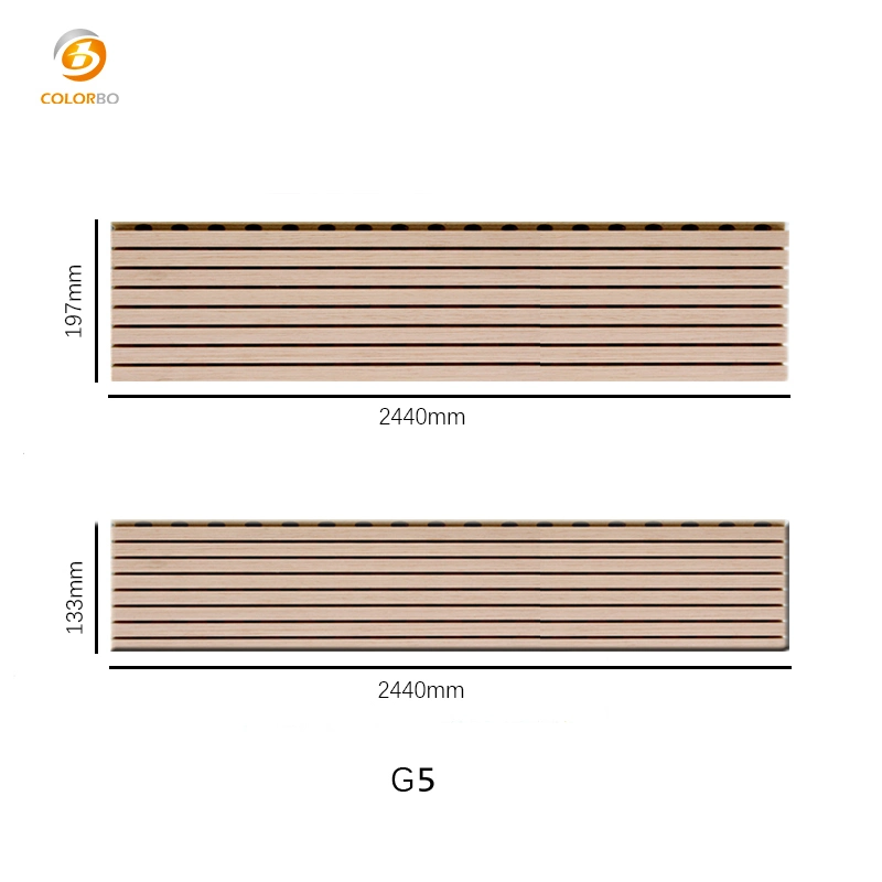 Grooved Wooden Timber MDF Core Sound-Absorbing Wall Panel