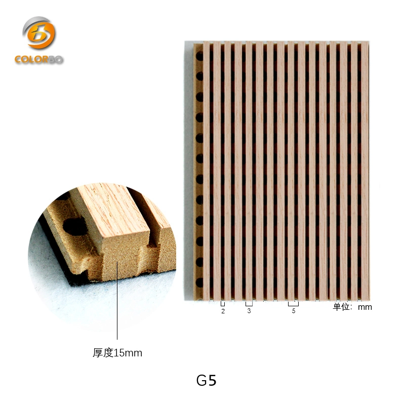 Grooved Wooden Timber MDF Core Sound-Absorbing Wall Panel