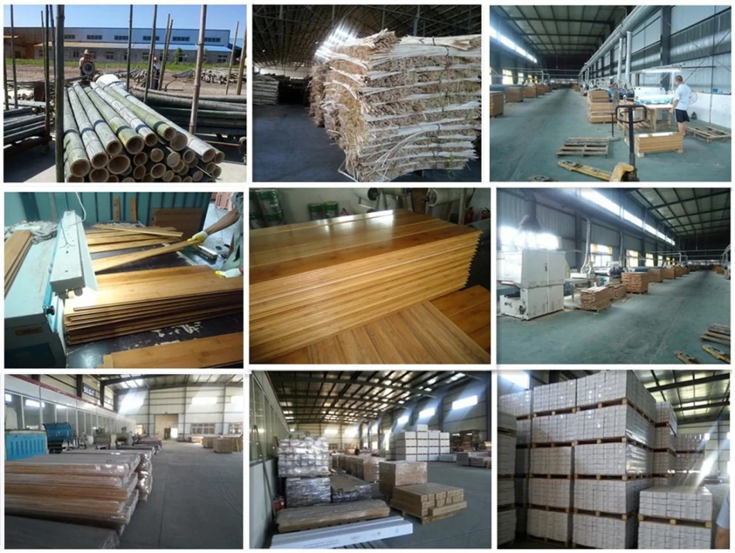 Natural Carbonized Vertical Horizontal Strand Woven Bamboo Flooring