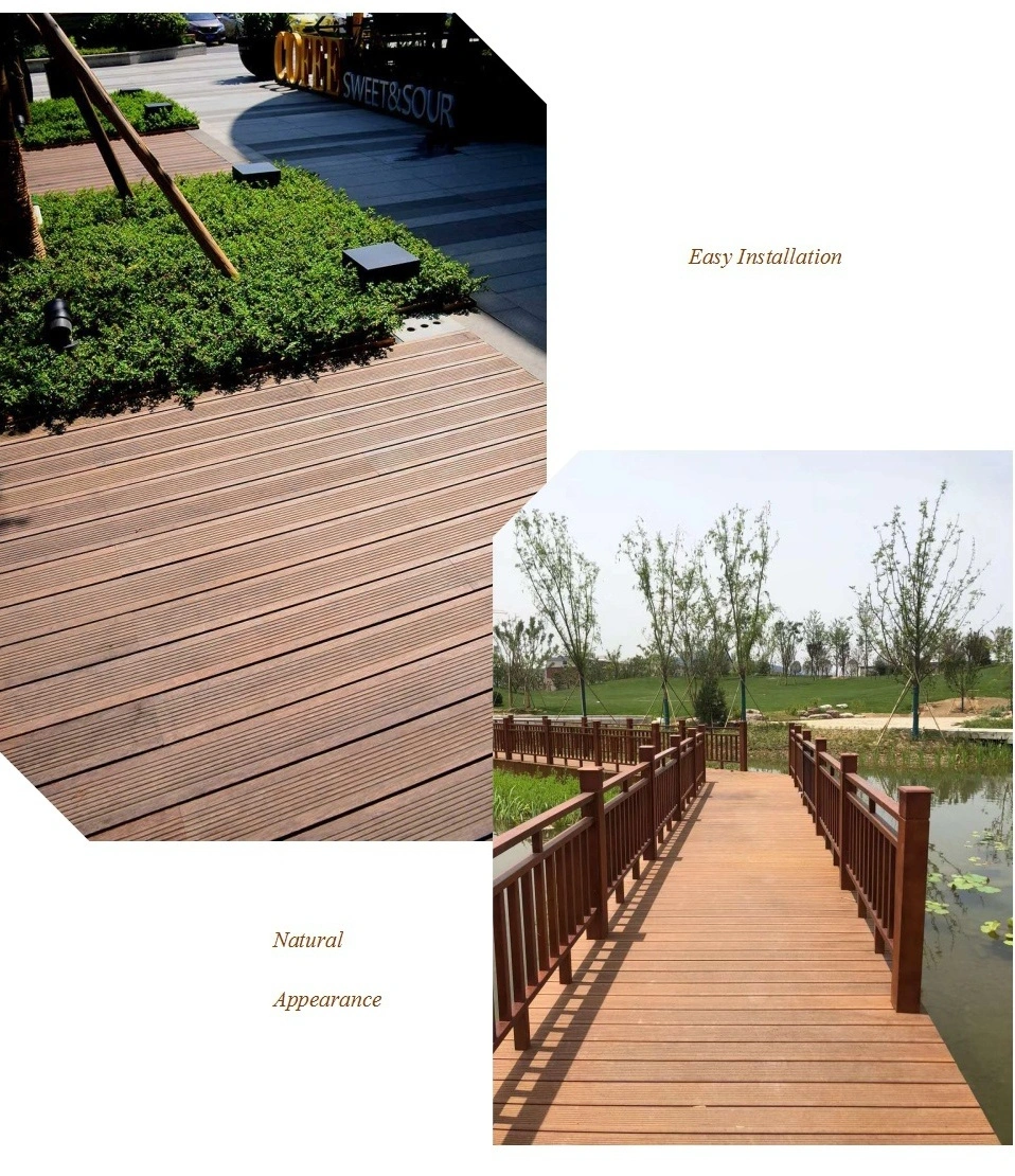 Fire Resistant Waterproof Beautiful Texture Outdoor Strand Woven Bamboo Decking