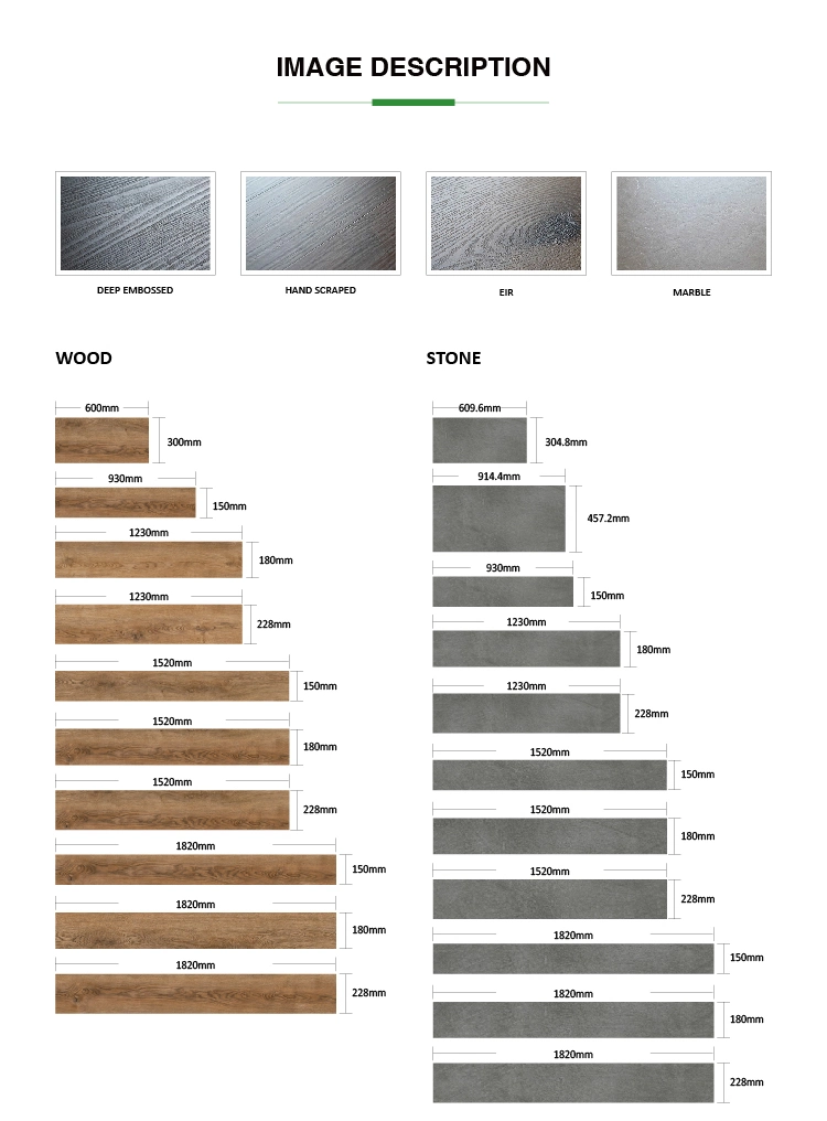 Spc Flooring Easy Lock Vinyl Floor Tiles Antislip PVC Flooring